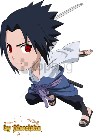 Sasuke_ Uchiha_ Sharingan_ Stance PNG Image