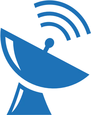 Satellite Dish Icon Blue Background PNG Image