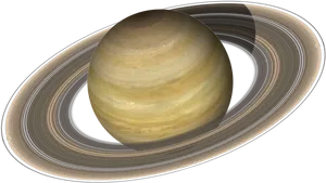 Saturn Planet Rings Illustration PNG Image