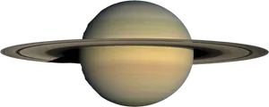 Saturn Planet Rings Space View PNG Image