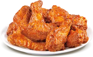 Saucy Chicken Wings Platter PNG Image