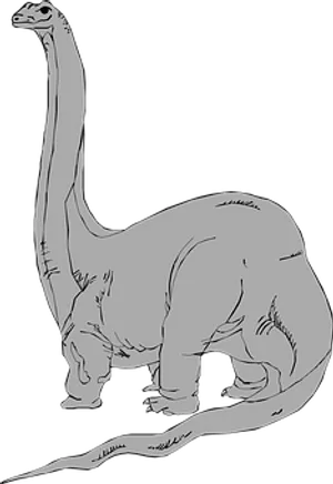 Sauropod Dinosaur Silhouette PNG Image