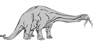 Sauropod Silhouette Art PNG Image