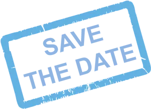 Save The Date Stamp Graphic PNG Image