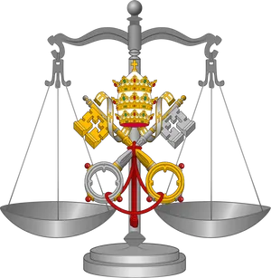 Scalesof Justicewith Regal Symbols PNG Image