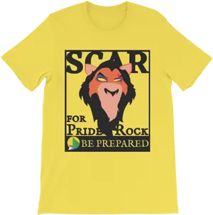 Scar Pride Rock Be Prepared T Shirt PNG Image