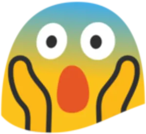 Scared Yellow Emoji PNG Image