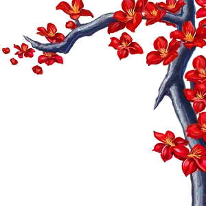 Scarlet Blossoms Artwork Png 81 PNG Image