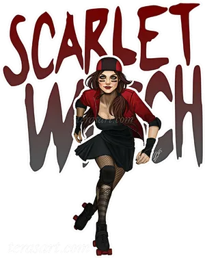 Scarlet Witch Alternative Costume Art PNG Image