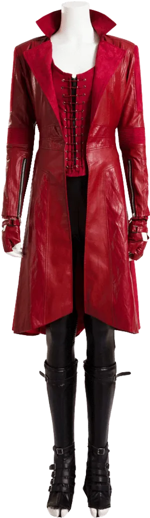 Scarlet Witch Costume Display PNG Image