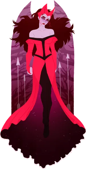 Scarlet Witch Enigmatic Presence PNG Image