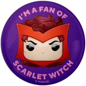 Scarlet Witch Fan Badge PNG Image