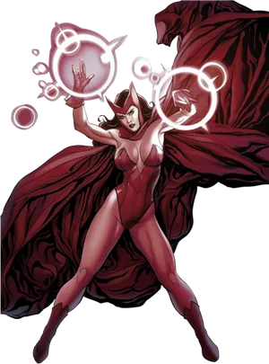 Scarlet Witch Magic Circles PNG Image