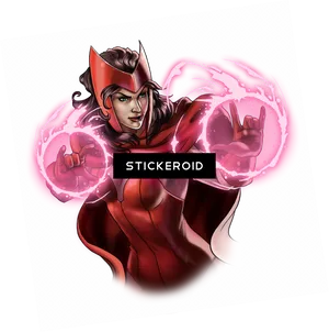 Scarlet Witch Magic Illustration PNG Image