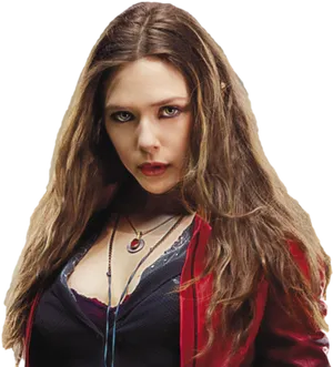 Scarlet Witch Portrait PNG Image