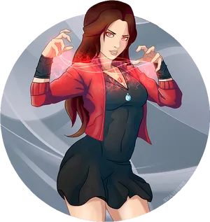 Scarlet Witch Power Manifestation PNG Image