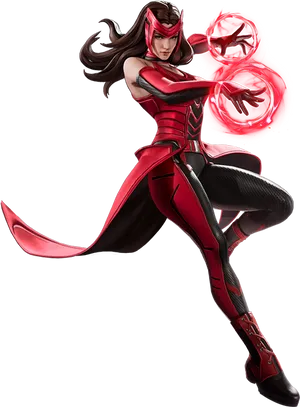 Scarlet Witch Power Pose PNG Image