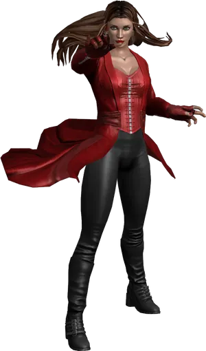 Scarlet Witch3 D Model Pose PNG Image