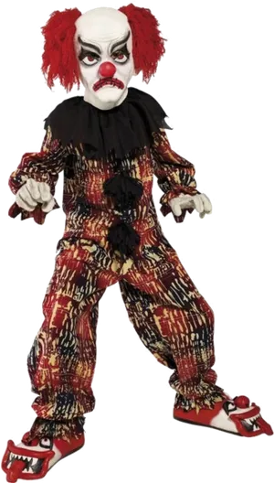 Scary Clown Figure Stance PNG Image