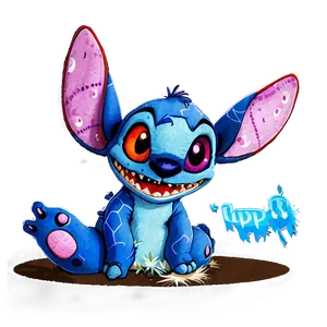 Scary Stitch Halloween Png Hte29 PNG Image