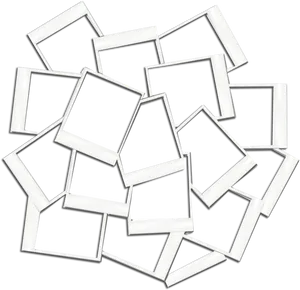 Scattered_ Blank_ Polaroids PNG Image