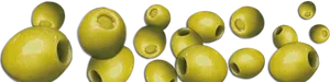 Scattered Green Olives PNG Image