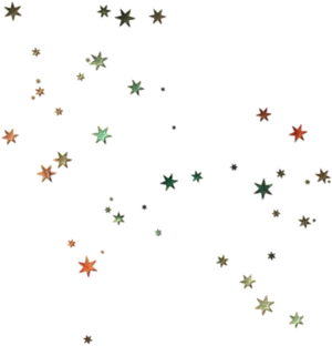 Scattered Stars Pattern PNG Image