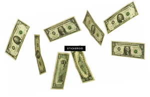 Scattered_ U S_ Dollar_ Bills_ Falling PNG Image