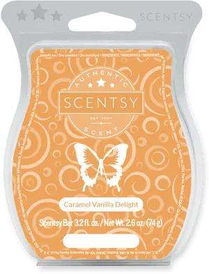 Scentsy Caramel Vanilla Delight Wax Bar PNG Image