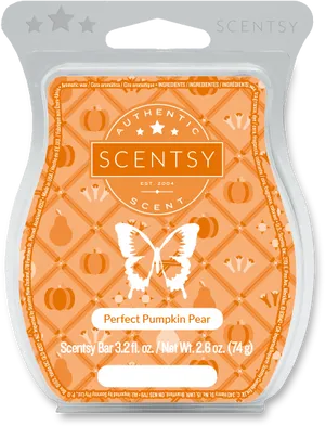 Scentsy Perfect Pumpkin Pear Wax Bar PNG Image