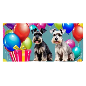 Schnauzer Birthday Party Png Tas PNG Image