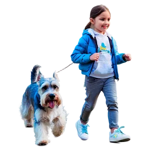 Schnauzer With Kids Png Rvt39 PNG Image