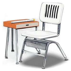 School Chair With Writing Pad Png 52 PNG Image