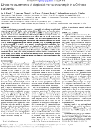 Scientific Article Monsoon Strength Stalagmite PNG Image