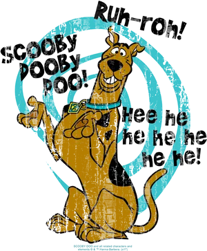 Scooby Doo Retro Poster Art PNG Image