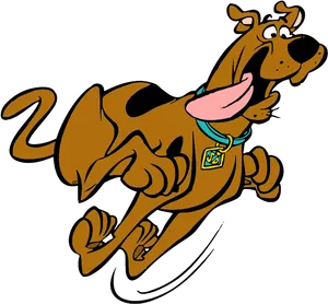 Scooby Doo Running Black Background PNG Image