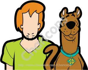 Scooby Dooand Shaggy Vector Art PNG Image