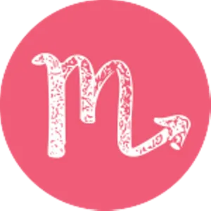 Scorpio Zodiac Symbol Pink Background PNG Image