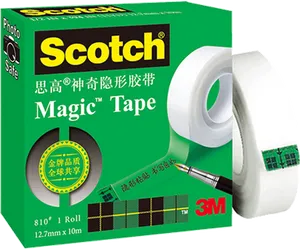 Scotch Magic Tape Boxand Roll PNG Image