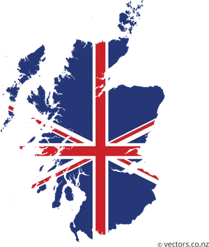 Scotland U K Union Jack Overlay Map PNG Image