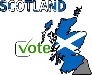 Scotland Vote Map Illustration PNG Image