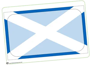 Scottish Flag Illustration PNG Image