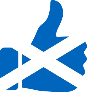 Scottish Flag Thumbs Up Graphic PNG Image