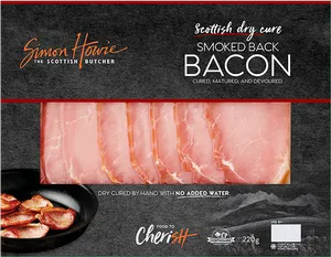 Scottish Smoked Back Bacon Package PNG Image