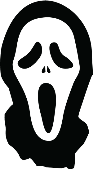 Scream Mask Icon Silhouette PNG Image