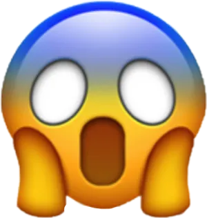 Screaming Face Emoji PNG Image