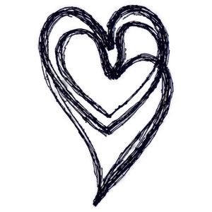 Scribble Heart Design Png Wve45 PNG Image