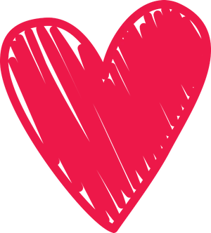 Scribbled Heart Graphic PNG Image