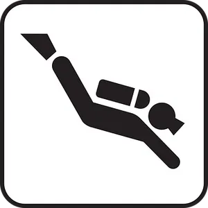 Scuba Diver Sign Icon PNG Image