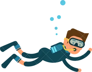 Scuba Diver Underwater Adventure PNG Image